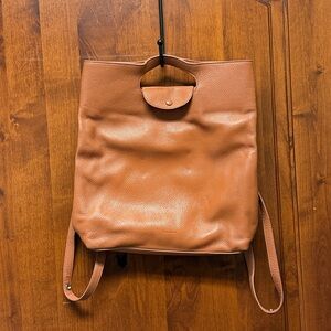 Steven Alan Leather Codi Convertible Backpack Brown